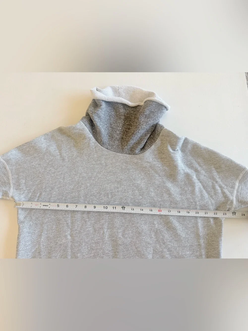 James Perse Light Gray Funnel Cowl Neck Sweater dolman style Women's Top Size 1